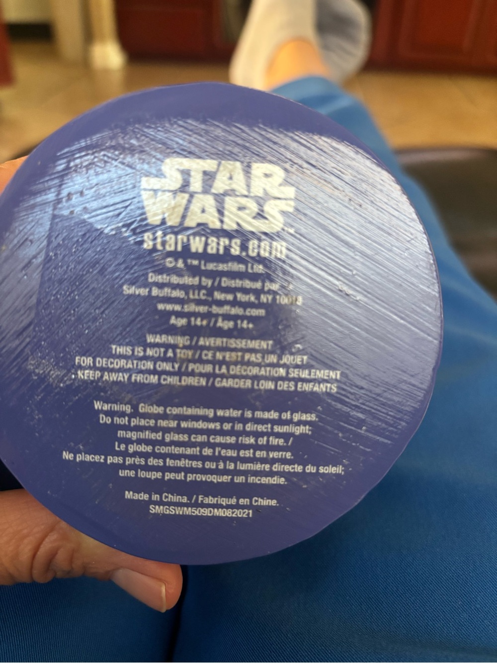Star Wars Blue Display Base with White Logo
